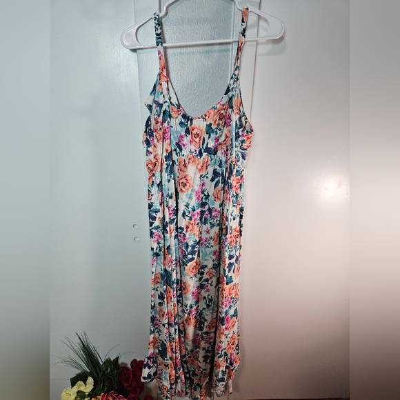 Torrid Floral Ruffle Maxi Dress Size 2 - Picture 6 of 8